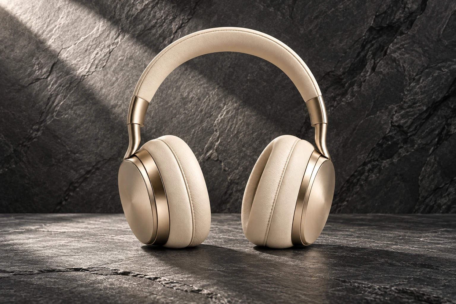 Illustrative headphone example: Sculptural stone
